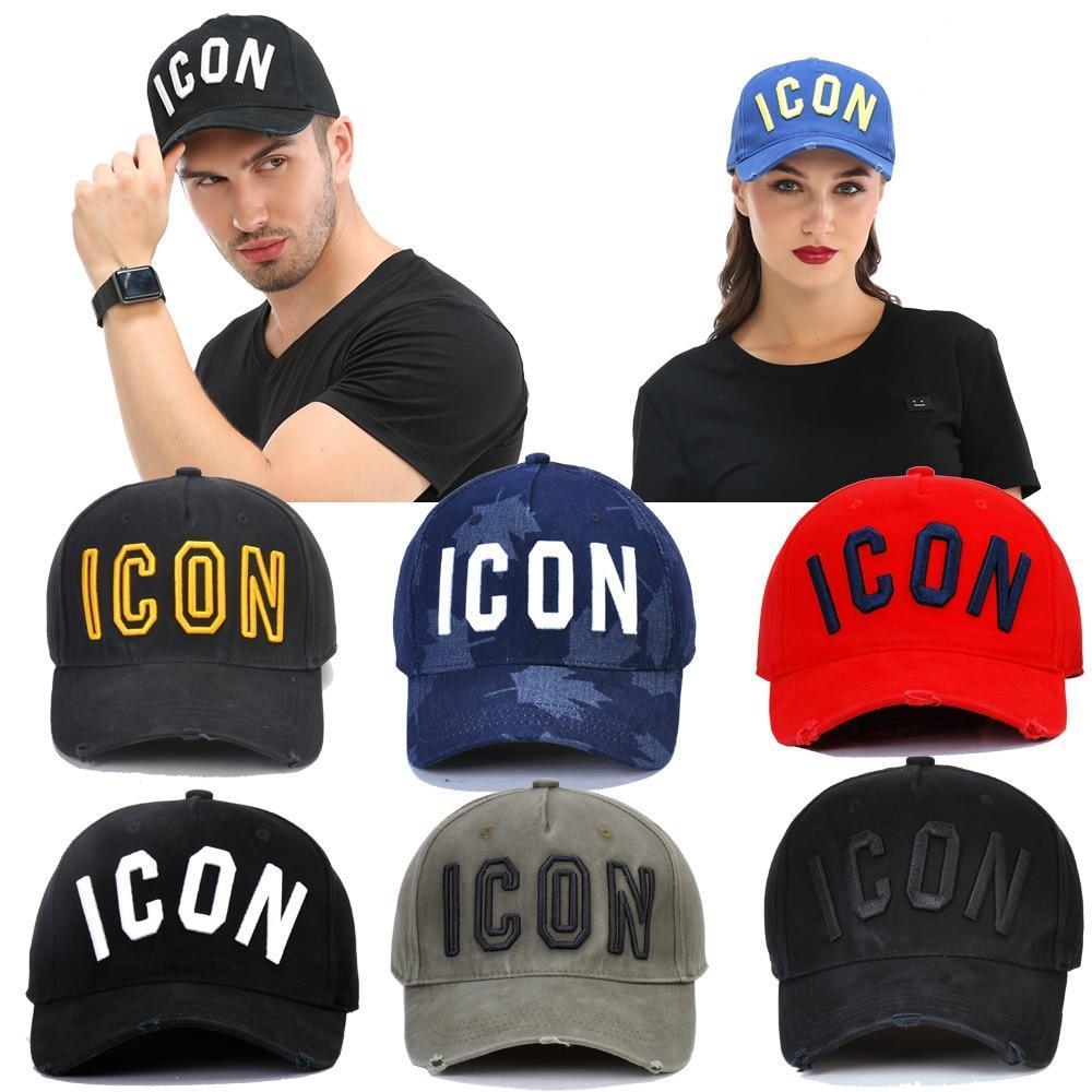 DSQICOND2 Brand Fashion ICON Cotton Mens Baseball Cap Women Snapback Hat DSQ Hat shopizall