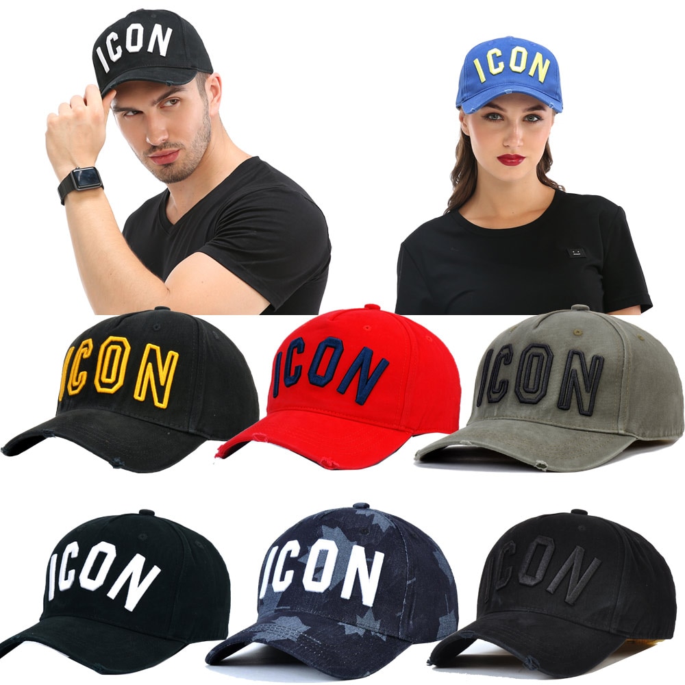 DSQICOND2 Brand Fashion ICON Cotton Mens Baseball Cap Women Snapback Hat DSQ Hat